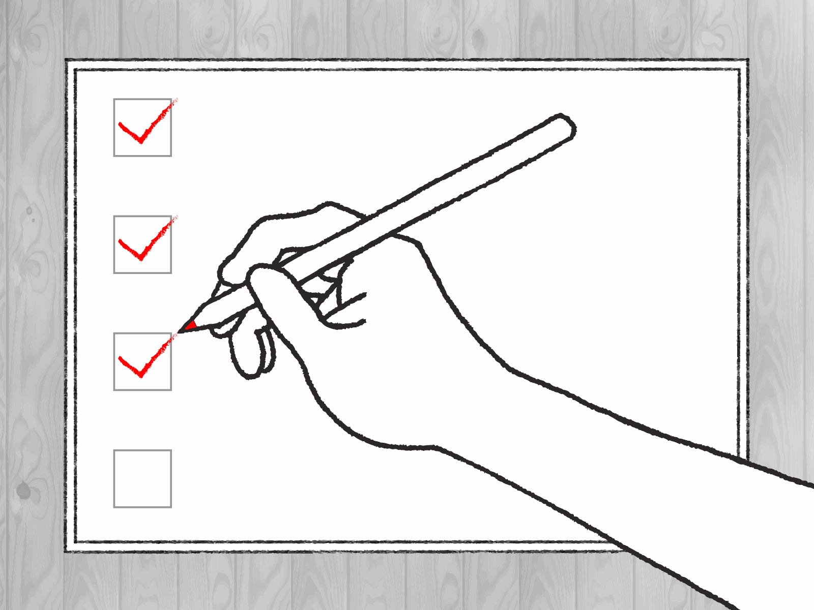 効率的な勉強法をチェックリストにしたイラスト